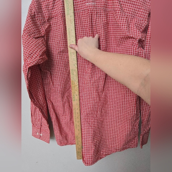 Ariat Shirt Men Large Red Floral Print Western Cowboy Rodeo Long Sleeve - Picture 10 of 11
